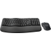 Logitech Wave Keys MK670 keyboard Mouse included Home/Office RF Wireless + Bluetooth QWERTY English Graphite
