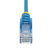 StarTech.com 20ft Blue Slim CAT6 Ethernet Cable, Snagless, 100W PoE, UTP, LSZH, 28AWG Pure Bare Copper Wire, Slim RJ45 Network Patch Cord w/Strain Reliefs, Fluke Tested