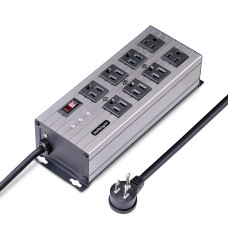 StarTech.com 8-Outlet Industrial Power Strip 125V/15A, EMI/RFI Isolation, Surge Protection, Mountable PDU, 12ft/3.6m Power Cord, NEMA 5-15P/R, UL Listed