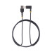 StarTech.com 6ft (2m) USB A to C Charging Cable Right Angle - Heavy Duty Fast Charge USB-C Cable - Black USB 2.0 A to Type-C - Rugged Aramid Fiber - 3A - USB Charging Cord