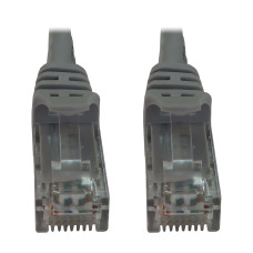 Tripp Lite N261-001-GY Cat6a 10G Snagless Molded UTP Ethernet Cable (RJ45 M/M), PoE, Gray, 1 ft. (0.3 m)