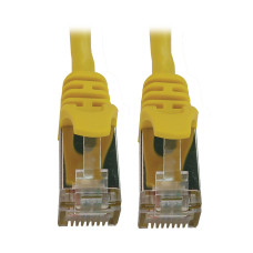Tripp Lite N262-S25-YW Cat6a 10G Snagless Shielded Slim STP Ethernet Cable (RJ45 M/M), PoE, Yellow, 25 ft. (7.6 m)