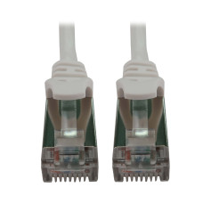 Tripp Lite N262-S15-WH Cat6a 10G Snagless Shielded Slim STP Ethernet Cable (RJ45 M/M), PoE, White, 15 ft. (4.6 m)