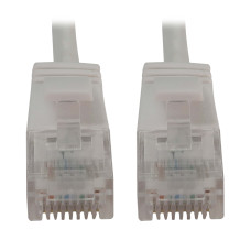 Tripp Lite N261-S06-WH Cat6a 10G Snagless Molded Slim UTP Ethernet Cable (RJ45 M/M), PoE, White, 6 ft. (1.8 m)