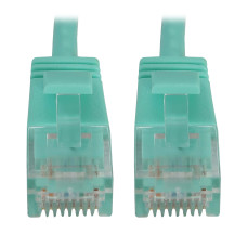 Tripp Lite N261-S05-AQ Cat6a 10G Snagless Molded Slim UTP Ethernet Cable (RJ45 M/M), PoE, Aqua, 5 ft. (1.5 m)