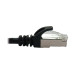 Tripp Lite N262-S01-BK Cat6a 10G Snagless Shielded Slim STP Ethernet Cable (RJ45 M/M), PoE, Black, 1 ft. (0.3 m)