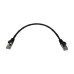 Tripp Lite N262-S01-BK Cat6a 10G Snagless Shielded Slim STP Ethernet Cable (RJ45 M/M), PoE, Black, 1 ft. (0.3 m)