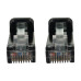 Tripp Lite N262-S01-BK Cat6a 10G Snagless Shielded Slim STP Ethernet Cable (RJ45 M/M), PoE, Black, 1 ft. (0.3 m)