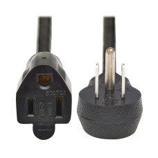 Tripp Lite Power Extension Cord, Right-Angle NEMA 5-15P to NEMA 5-15R - 13A, 120V, 16 AWG, 15 ft. (4.6 m), Black
