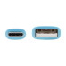 Tripp Lite U038AB-006-S-LB Safe-IT USB-A to USB-C Antibacterial Cable, USB 2.0, Ultra Flexible (M/M), Light Blue, 6 ft. (1.8 m)