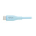 Tripp Lite U038AB-006-S-LB Safe-IT USB-A to USB-C Antibacterial Cable, USB 2.0, Ultra Flexible (M/M), Light Blue, 6 ft. (1.8 m)