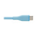 Tripp Lite M102AB-006-S-LB Safe-IT USB-C to Lightning Sync/Charge Antibacterial Cable, Ultra Flexible, MFi Certified - USB 2.0 (M/M), Light Blue, 6 ft. (1.83 m)