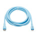 Tripp Lite M102AB-006-S-LB Safe-IT USB-C to Lightning Sync/Charge Antibacterial Cable, Ultra Flexible, MFi Certified - USB 2.0 (M/M), Light Blue, 6 ft. (1.83 m)