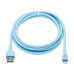 Tripp Lite M100AB-006-S-LB Safe-IT USB-A to Lightning Sync/Charge Antibacterial Cable (M/M), Ultra Flexible, MFi Certified, Light Blue, 6 ft. (1.83 m)