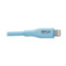 Tripp Lite M100AB-006-S-LB Safe-IT USB-A to Lightning Sync/Charge Antibacterial Cable (M/M), Ultra Flexible, MFi Certified, Light Blue, 6 ft. (1.83 m)