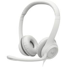 Logitech H390 Headset Wired Head-band Office/Call center USB Type-A White