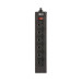 Tripp Lite Safe-IT 6-Outlet Surge Protector - 10 ft. Spiral Cord, 5-15P Plug, 300 Joules, Antimicrobial Protection, Black