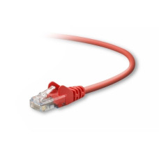 Belkin Cat5e Patch Cable, 10ft, 1 x RJ-45, 1 x RJ-45, Red networking cable 3 m