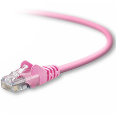 Belkin RJ45 Cat5e Patch Cable, Snagless Molded, 0.9m networking cable Pink U/UTP (UTP)