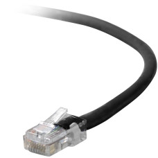 Belkin Cat5e, 1ft, 1 x RJ-45, 1 x RJ-45, Black networking cable 0.3 m