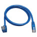 Tripp Lite N204-010-BL-UP Up-Angle Cat6 Gigabit Molded UTP Ethernet Cable (RJ45 Right-Angle Up M to RJ45 M), Blue, 10 ft. (3.05 m)
