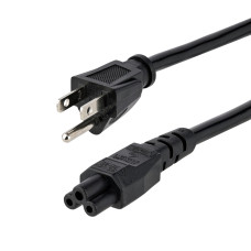 StarTech.com 6ft (1.8m) Laptop Power Cord, NEMA 5-15P to C5 (Clover Leaf), 10A 125V, 18AWG, Laptop Replacement Cord, Printer Power Cable, Laptop Charger Cord, Laptop Power Brick Cord - UL Listed