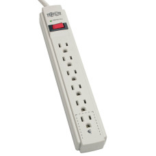 Tripp Lite Protect It! 6-Outlet Surge Protector, 15-ft. Cord, 790 Joules - Accommodates 1 Transformer