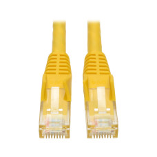 Tripp Lite N201-001-YW Cat6 Gigabit Snagless Molded (UTP) Ethernet Cable (RJ45 M/M), PoE, Yellow, 1 ft. (0.31 m)