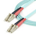 StarTech.com Fiber Optic Cable - 10 Gb Aqua - Multimode Duplex 50/125 - LSZH - LC/LC - 1 m~1m (3ft) LC/UPC to LC/UPC OM3 Multimode Fiber Optic Cable, Full Duplex 50/125µm Zipcord Fiber, 100G Networks, LOMMF/VCSEL, <0.3dB Low Insertion Loss, LSZH Fiber Pat