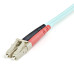 StarTech.com Fiber Optic Cable - 10 Gb Aqua - Multimode Duplex 50/125 - LSZH - LC/LC - 1 m~1m (3ft) LC/UPC to LC/UPC OM3 Multimode Fiber Optic Cable, Full Duplex 50/125µm Zipcord Fiber, 100G Networks, LOMMF/VCSEL, <0.3dB Low Insertion Loss, LSZH Fiber Pat