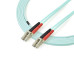 StarTech.com Fiber Optic Cable - 10 Gb Aqua - Multimode Duplex 50/125 - LSZH - LC/LC - 2 m~2m (6ft) LC/UPC to LC/UPC OM3 Multimode Fiber Optic Cable, Full Duplex 50/125µm Zipcord Fiber, 100G Networks, LOMMF/VCSEL, <0.3dB Low Insertion Loss, LSZH Fiber Pat