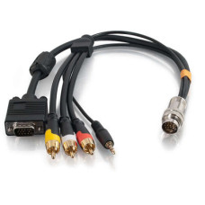 C2G 60018 video cable adapter 0.46 m VGA (D-Sub) + 3.5mm RCA Black