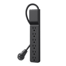 Belkin BSE600-06BLK-WM surge protector Black 6 AC outlet(s) 120 V 1.8 m