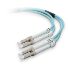 Belkin LC - LC, MMF, OM4, 10m fibre optic cable OFC Turquoise
