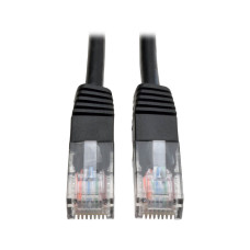 Tripp Lite N002-015-BK Cat5e 350 MHz Molded (UTP) Ethernet Cable (RJ45 M/M), PoE - Black, 15 ft. (4.57 m)