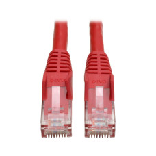 Tripp Lite N201-015-RD Cat6 Gigabit Snagless Molded (UTP) Ethernet Cable (RJ45 M/M), PoE, Red, 15 ft. (4.57 m)