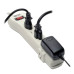 Tripp Lite Protect It! 7-Outlet Surge Protector, 7 ft. Cord with Right-Angle Plug, 2160 Joules, Diagnostic LEDs, Light Gray Housing