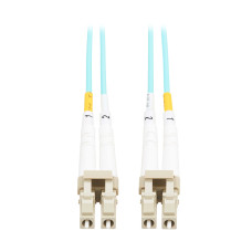 Tripp Lite 10Gb Duplex Multimode 50/125 OM3 OFNP Fiber Patch Cable (LC/LC) - Aqua, 1 m (3.3 ft.), TAA