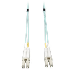 Tripp Lite N820-08M 10Gb Duplex Multimode 50/125 OM3 LSZH Fiber Patch Cable, (LC/LC) - Aqua, 8M (26 ft.)