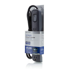 Belkin BV106000-04-BLK surge protector Black 6 AC outlet(s) 125 V 1.2 m