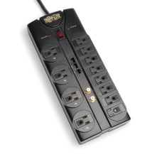 Tripp Lite Protect It! 12-Outlet Surge Protector, 8-ft. Cord, 2880 Joules, Tel/Modem/Coaxial/Ethernet Protection