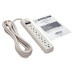 Tripp Lite Protect It! 7-Outlet Surge Protector, 12-ft. Cord, 1080 Joules, Light Gray Housing