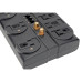 Tripp Lite Protect It! 8-Outlet Surge Protector, 8-ft. Cord, 2160 Joules, Tel/Fax/Modem/Coax Protection, RJ11