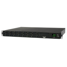 Tripp Lite 1.9kW Single-Phase ATS / Metered PDU, 120V (16 5-15/20R), 2 L5-20P / 5-20P adapters, 2 12ft Cords, 1U Rack-Mount