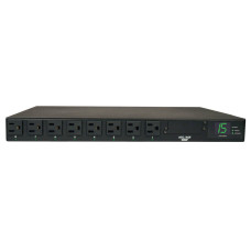 Tripp Lite 1.4kW Single-Phase ATS / Metered PDU, 120V (8 5-15R), 2 5-15P, 100-127V Input, 2 12ft Cords, 1U Rack-Mount