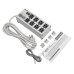 Tripp Lite Isobar 8-Outlet Surge Protector, 12 ft. Cord with Right-Angle Plug, 3840 Joules, Diagnostic LEDs, Tel/Fax/Modem, Metal