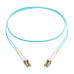 Tripp Lite 10Gb Duplex Multimode 50/125 OM3 OFNP Fiber Patch Cable (LC/LC) - Aqua, 1 m (3.3 ft.), TAA