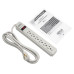 Tripp Lite Protect It! 6-Outlet Surge Protector, 8-ft. Cord, 990 Joules, Low-Profile Right-Angle 5-15P plug