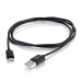 C2G 1m USB A - Lightning m/m Black