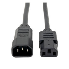 Tripp Lite Standard Computer Power Extension Cord, 13A, 16AWG (IEC-320-C14 to IEC-320-C13), 4-ft.